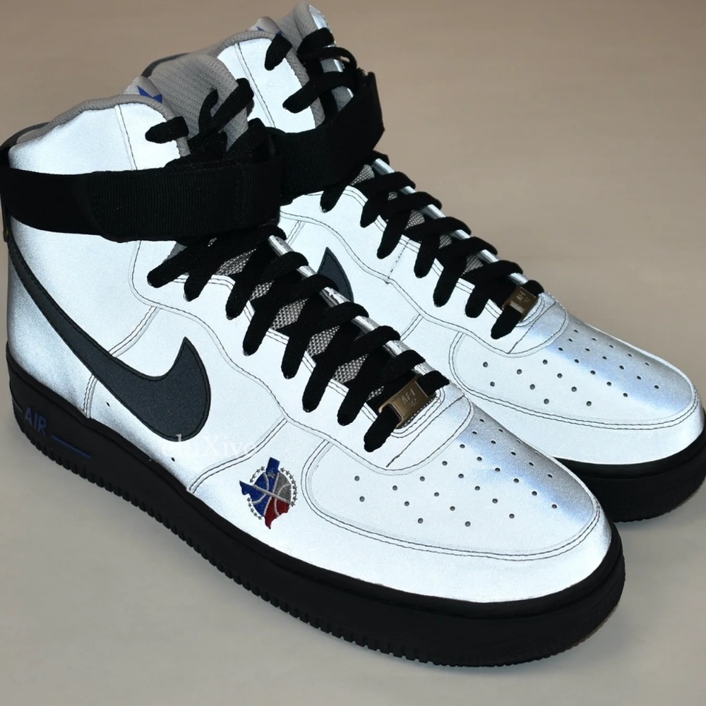 Nike Air Force 1 High Premium LE Dallas All Star MENS 9 3M Metallic - AUTHENTIC